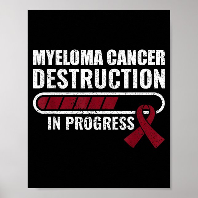 Multiples Myelom Krebs Zerstörung Im Gange Poster (Vorne)