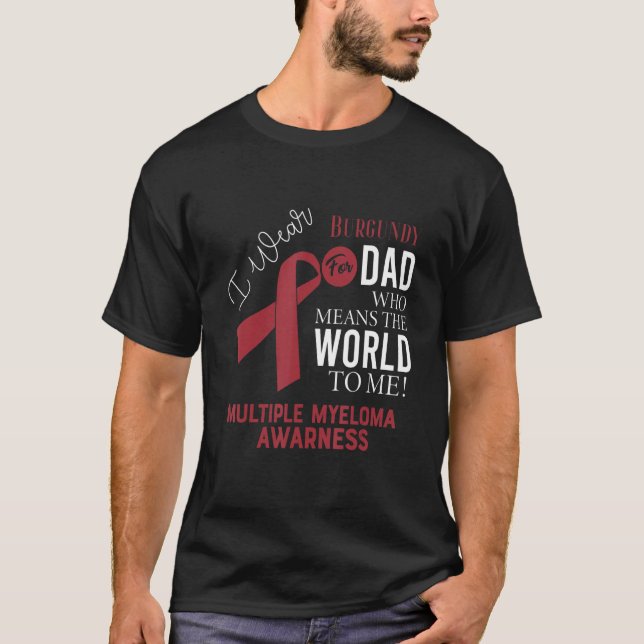 Multiples Myelom Ribbon für den Vater T-Shirt (Vorderseite)