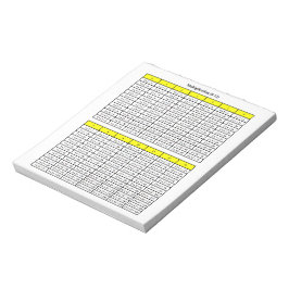 Multiplikation Notepad #0-13 Notizblock