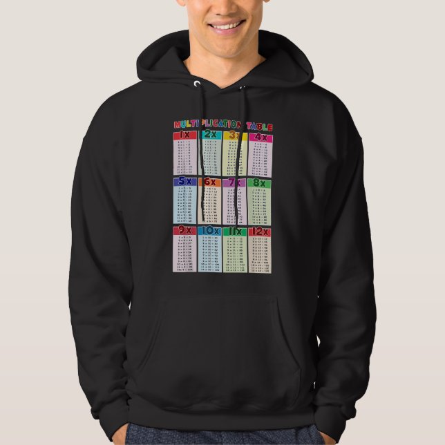Multiplikationstabelle Grundschule Bildung Hoodie (Vorderseite)