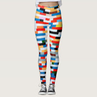 Multiprint-Leggings mit mehrfarbigem Muster