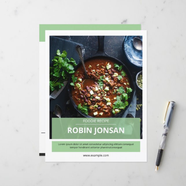 Multipurpose Food Postcard Flyer Template (Vorderseite/Rückseite Beispiel)