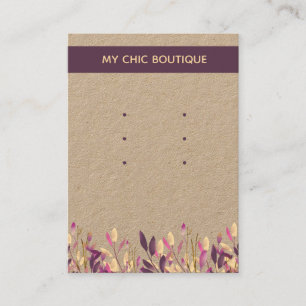 Multistuhlereerring Display Kraft Floral Boho Visitenkarte
