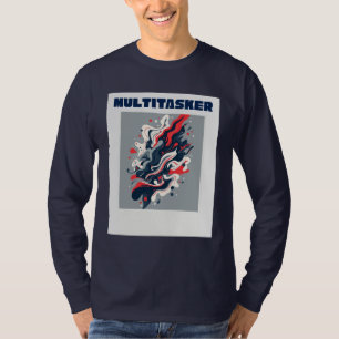 Multitasker - Abstract Retro Fluid Art T-Shirt
