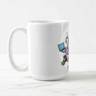 Multitasker – Lustiger chaotischer Oktopus Dunkler Kaffeetasse