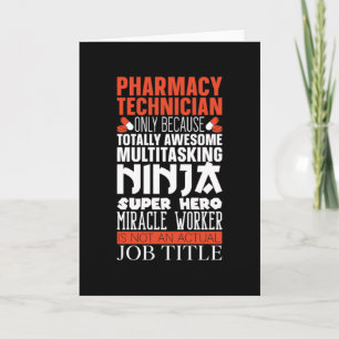 Multitasking Ninja Hero Pharmacy Tech Apotheker Karte