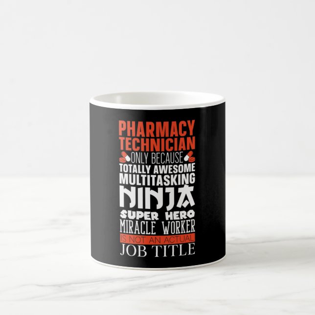 Multitasking Ninja Hero Pharmacy Tech Pharmacist Kaffeetasse (Mittel)