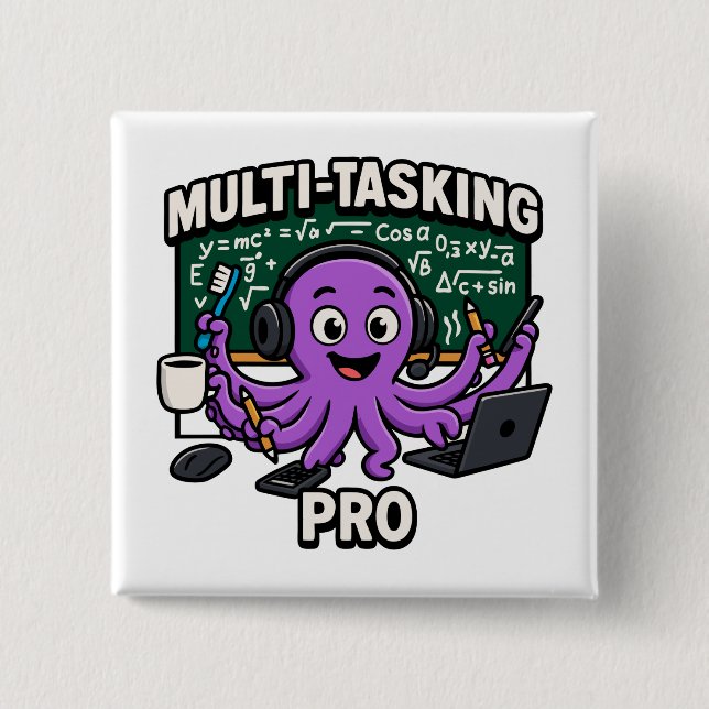 Multitasking Octopus-Klassenzimmer Lerner Pro Button (Vorderseite)