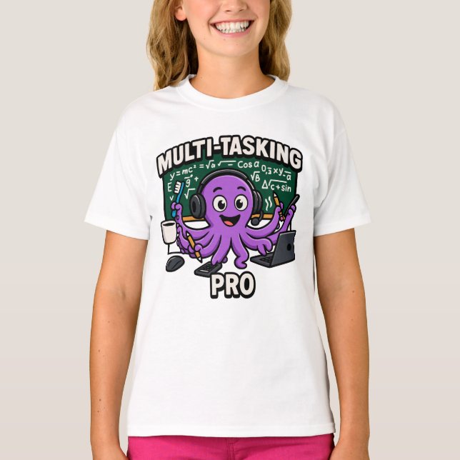 Multitasking-Oktopus-Klassenzimmer-Lernprogramm Pr T-Shirt (Vorderseite)