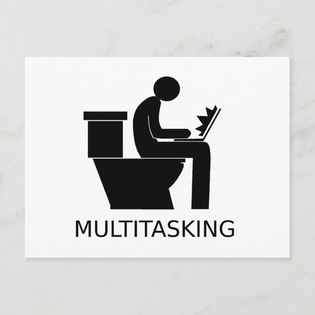 Multitasking Post Card Postkarte (Vorderseite)
