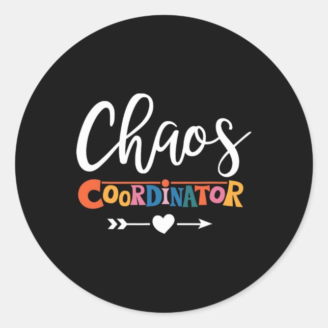 Multitasking Pro für Chaos-Koordinator Runder Aufkleber (Vorderseite)