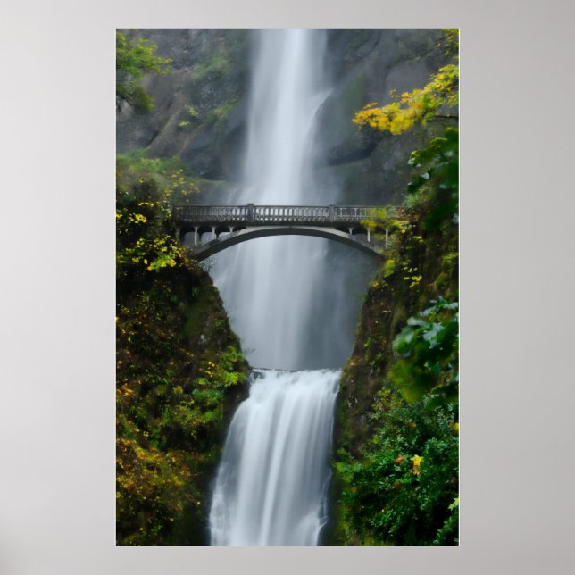 Multnomah-Fall im Herbst Poster (Vorne)