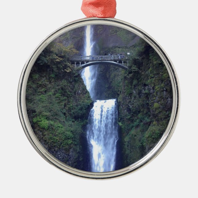 Multnomah Fälle Silbernes Ornament (Vorne)