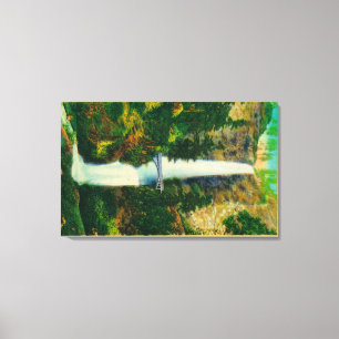 Multnomah Fälle und Benson-Fuß-Brücke 2 Leinwanddruck