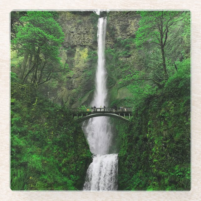 Multnomah Falls #2 Glass Untersetzer (Vorderseite)