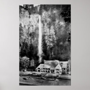Multnomah Falls and Lodge Foto Poster
