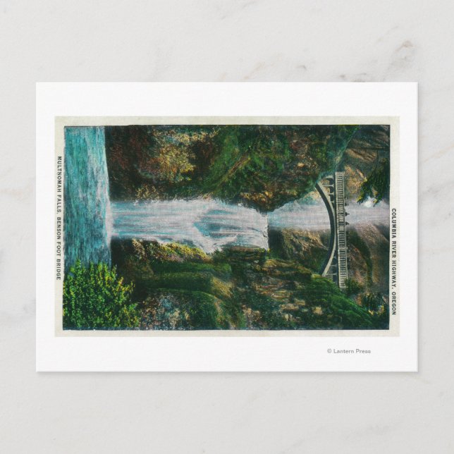 Multnomah Falls auf dem Columbia River Postkarte (Vorderseite)