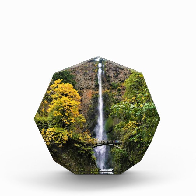 Multnomah Falls, Columbia River Gorge, Oregon Fotoblock (Vorderseite)