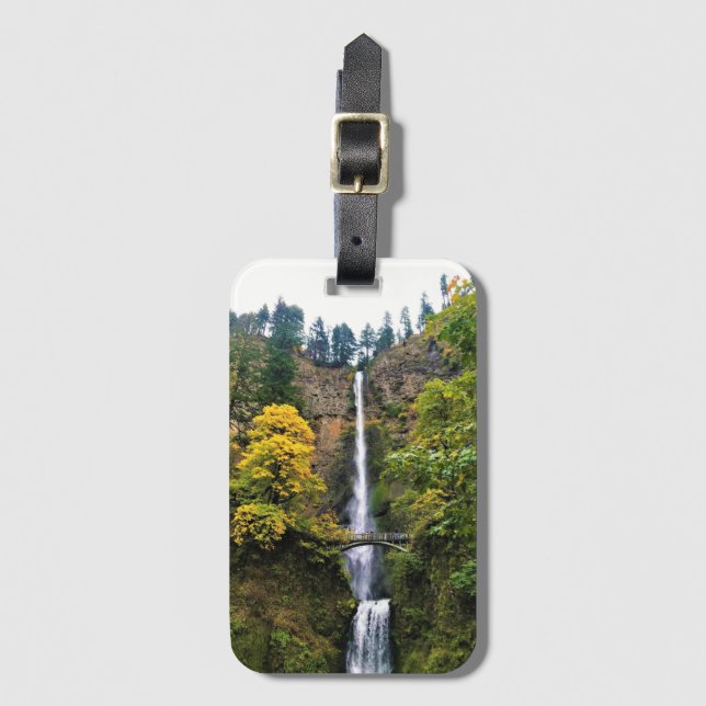 Multnomah Falls, Columbia River Gorge, Oregon Gepäckanhänger (Vorderseite Vertikal)