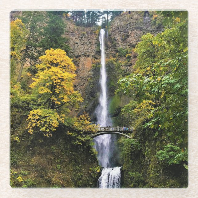 Multnomah Falls, Columbia River Gorge, Oregon Glasuntersetzer (Vorderseite)