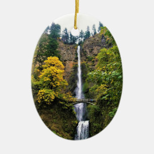 Multnomah Falls, Columbia River Gorge, Oregon Keramik Ornament