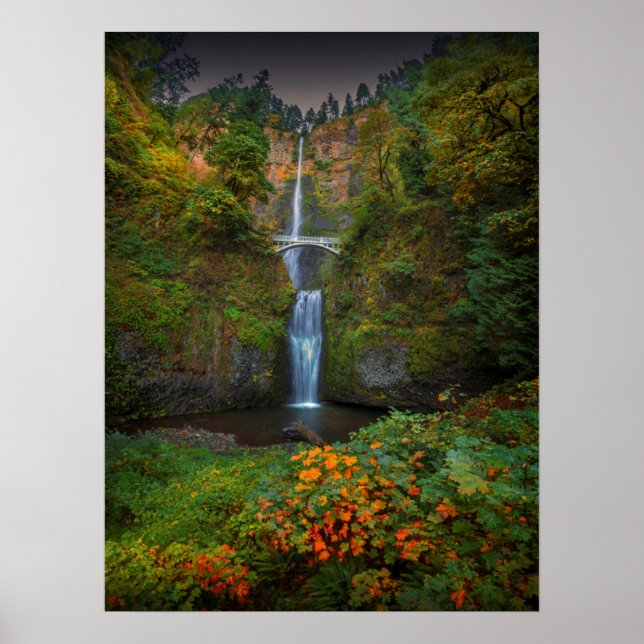 Multnomah Falls | Columbia River Gorge, Oregon Poster (Vorne)