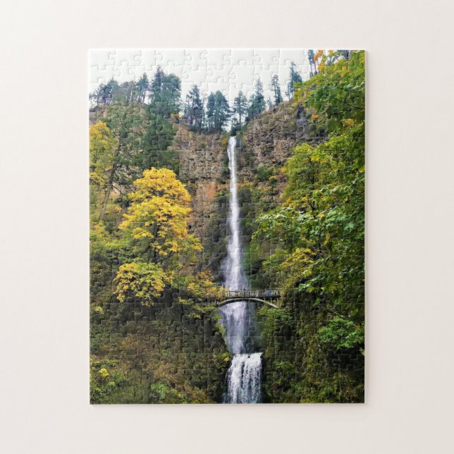 Multnomah Falls, Columbia River Gorge, Oregon Puzzle (Vertikal)