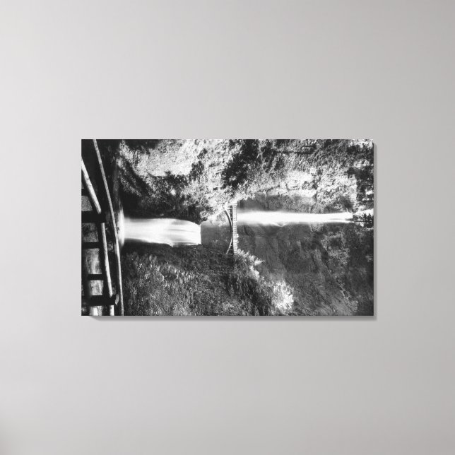 Multnomah Falls FotographColumbia River, OR Leinwanddruck (Vorderseite)