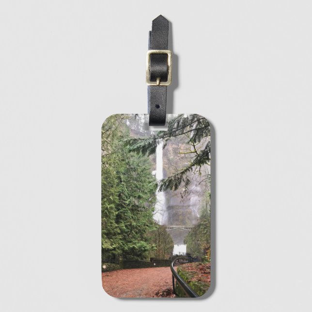 Multnomah Falls Gepäckanhänger (Vorderseite Vertikal)