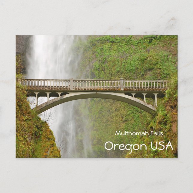 Multnomah Falls in Oregon Postkarte (Vorderseite)