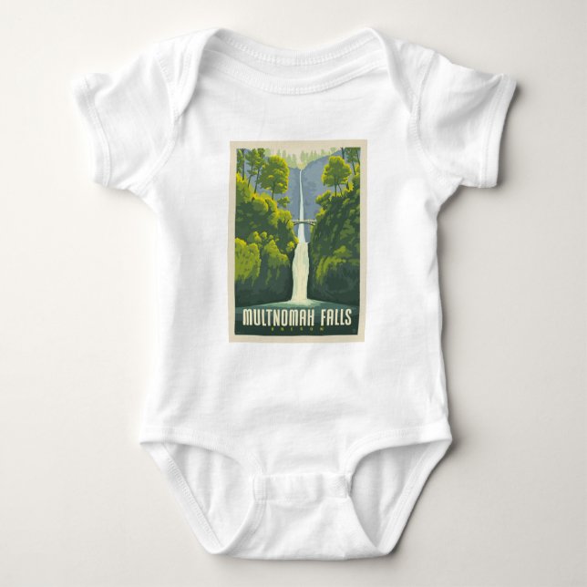 Multnomah Falls | Oregon Baby Strampler (Vorderseite)