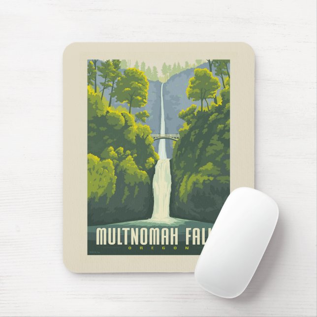 Multnomah Falls | Oregon Mousepad (Mit Mouse)