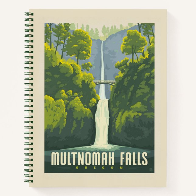 Multnomah Falls | Oregon Notizbuch (Vorderseite)
