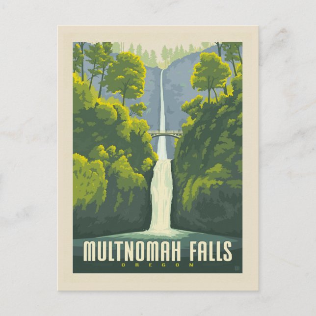Multnomah Falls | Oregon Postkarte (Vorderseite)