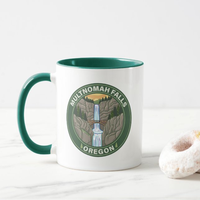 Multnomah Falls Oregon Tasse (Mit Donut)