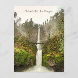 Multnomah Falls Oregon Wasserfall Postkarte