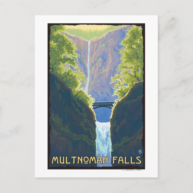 Multnomah Falls, OregonMaiden of the Falls Postkarte (Vorderseite)