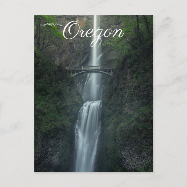 Multnomah Falls Portland Oregon Postkarte (Vorderseite)