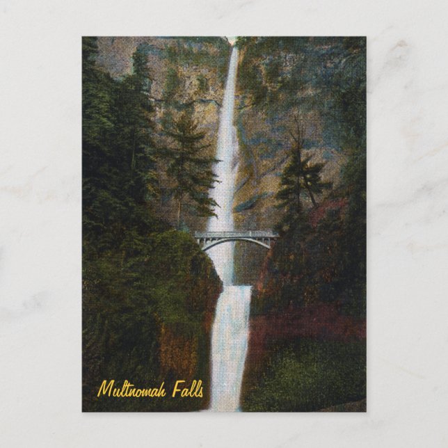 Multnomah Falls Postcard Postkarte (Vorderseite)