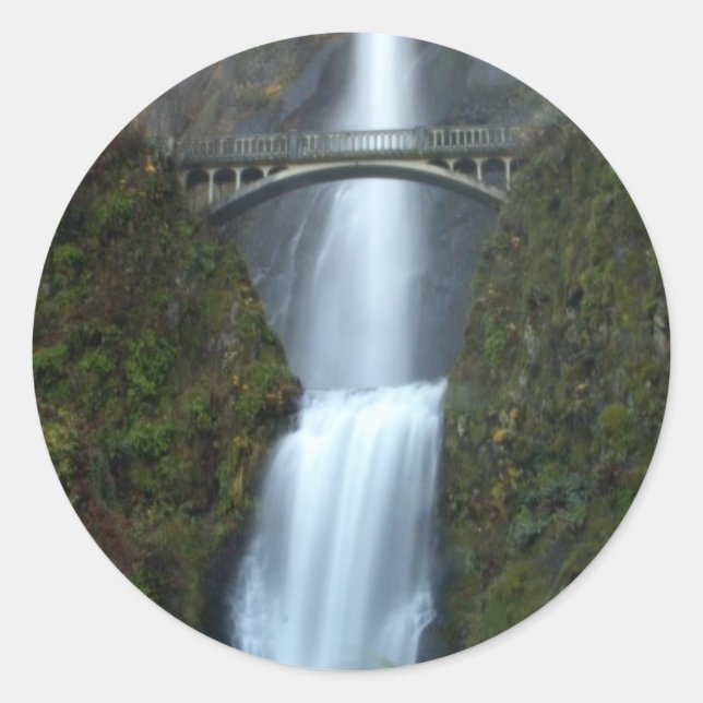 Multnomah Falls Runder Aufkleber (Vorderseite)