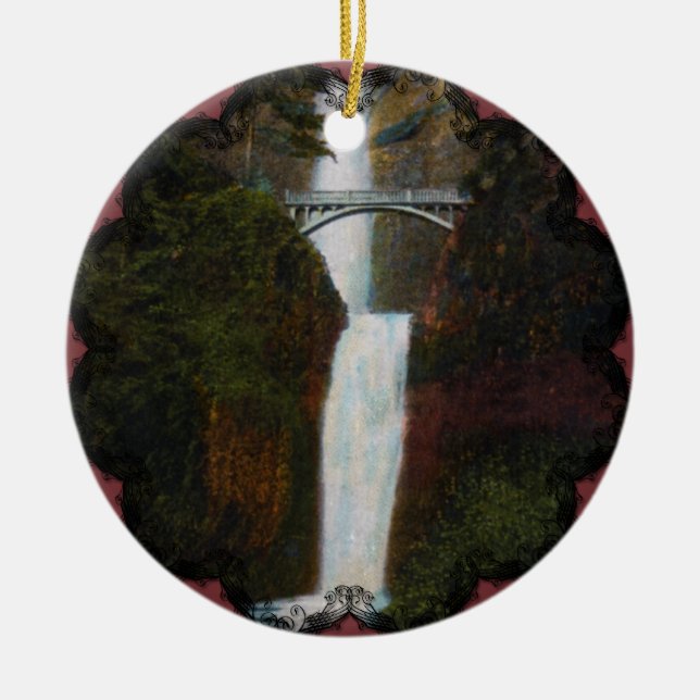Multnomah Falls Schmuck Keramikornament (Vorne)