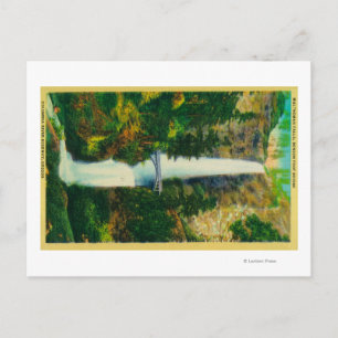Multnomah Falls und Benson Foot Bridge Postkarte