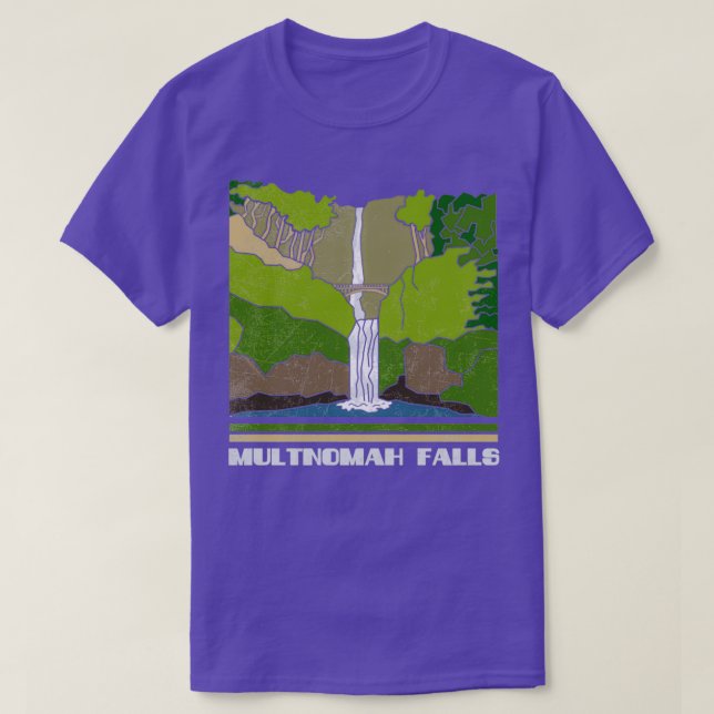 Multnomah Falls Vintage Souvenir T-Shirt (Design vorne)