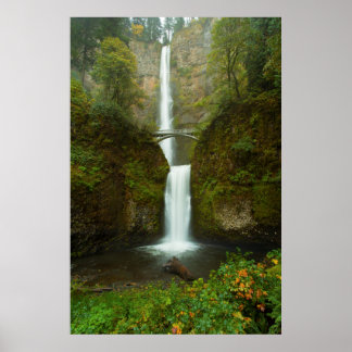 Multnomah Falls Waterfall Foto Print Poster