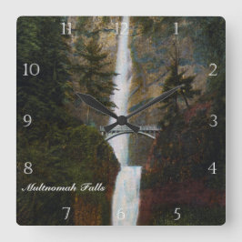 Multnomah fällt Oregon-Gewohnheit Quadratische Wanduhr