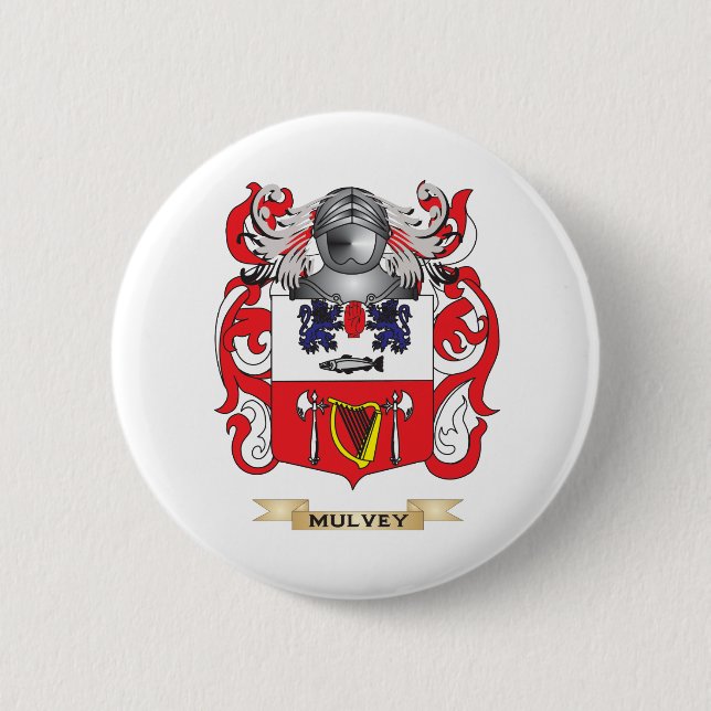 Mulvey Wappen (Familienwappen) Button (Vorderseite)