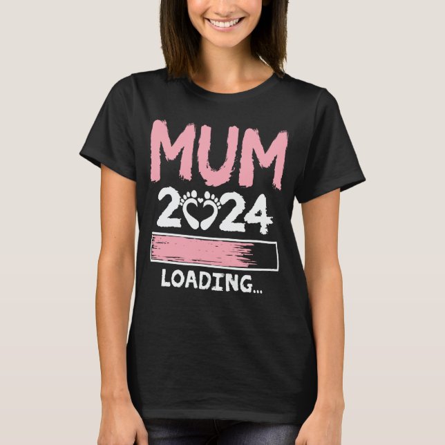 Mum 2024: Die sonnige künftige Junge Mutter wird b T-Shirt (Vorderseite)
