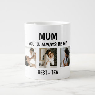 Mum Best-Tea Mutter Tag Foto Collage Jumbo-Tasse