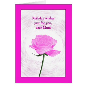 Mum Birthday Beautiful Pink Rose