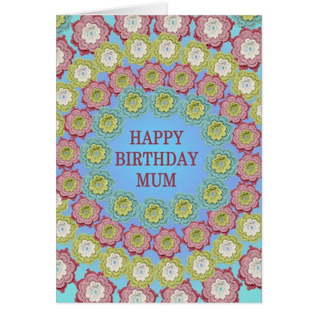 Mum Birthday Crochet Blume (Vorne)